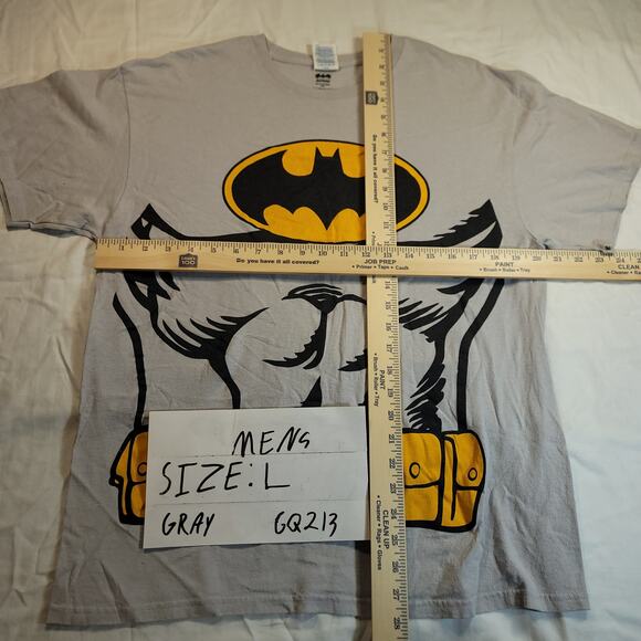 DC Batman Short Sleeve Graphic Crew Neck T Shirt Mens Size Large L Gray - Picture 7 of 10